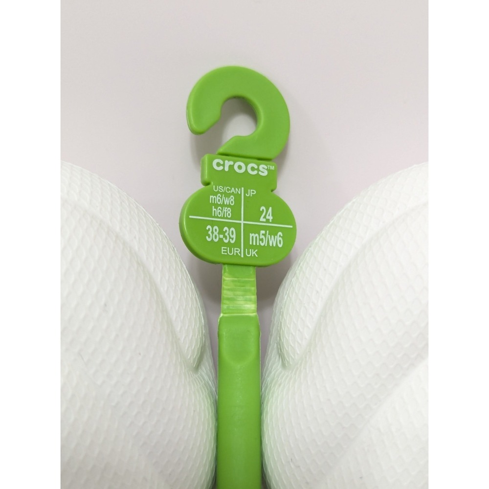 Adult Crocs Classic Lined Overpuff Clog Size W-8 M-6 WHITE Warm Slip On Slippers - Picture 7 of 12